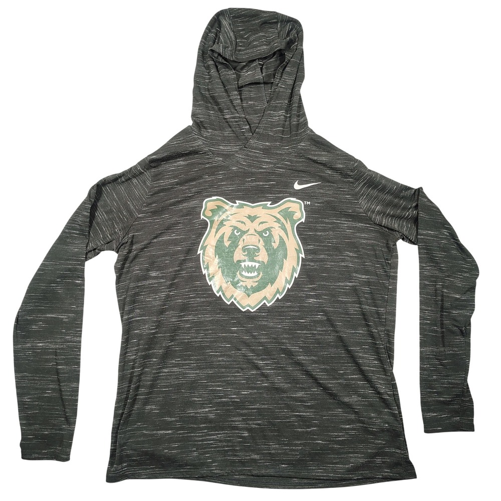 Nike‎ Hoodie Women XL Grey Rocky Mountain College Space Dye Dri-FIT Polyester